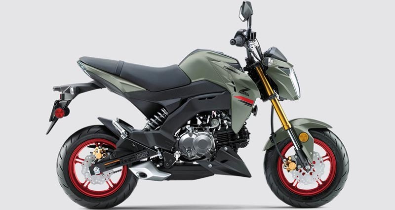 thumbnail image 2 of Green Stitch Dual Seat Replacement For 2017-2024 Kawasaki Z125 Pro / BR125 2 of 5