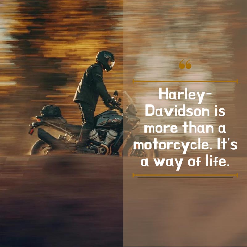 Harley-Davidson is more than a motorcycle. It's a way of life.