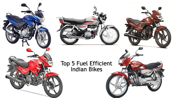 top 5 fuel efficient Indian bikes